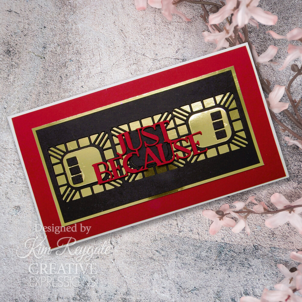 Creative Expressions Sue Wilson Craft Die Mini Expressions Art Deco Just Because (CEDME148) (OUTLET)