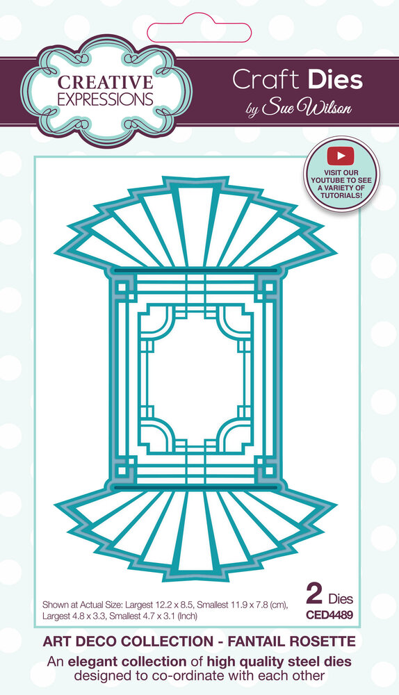 Creative Expressions Sue Wilson Craft Die Art Deco Fantail Rosette (CED4489) (OUTLET)