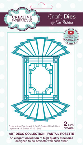 Creative Expressions Sue Wilson Craft Die Art Deco Fantail Rosette (CED4489) (OUTLET)