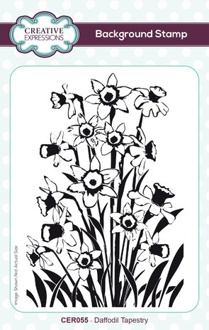 Creative Expressions Daffodil Tapestry A6 Pre-Cut Rubber Stamp (CER055) (OUTLET)