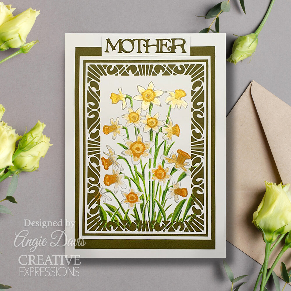 Creative Expressions Daffodil Tapestry A6 Pre-Cut Rubber Stamp (CER055) (OUTLET)