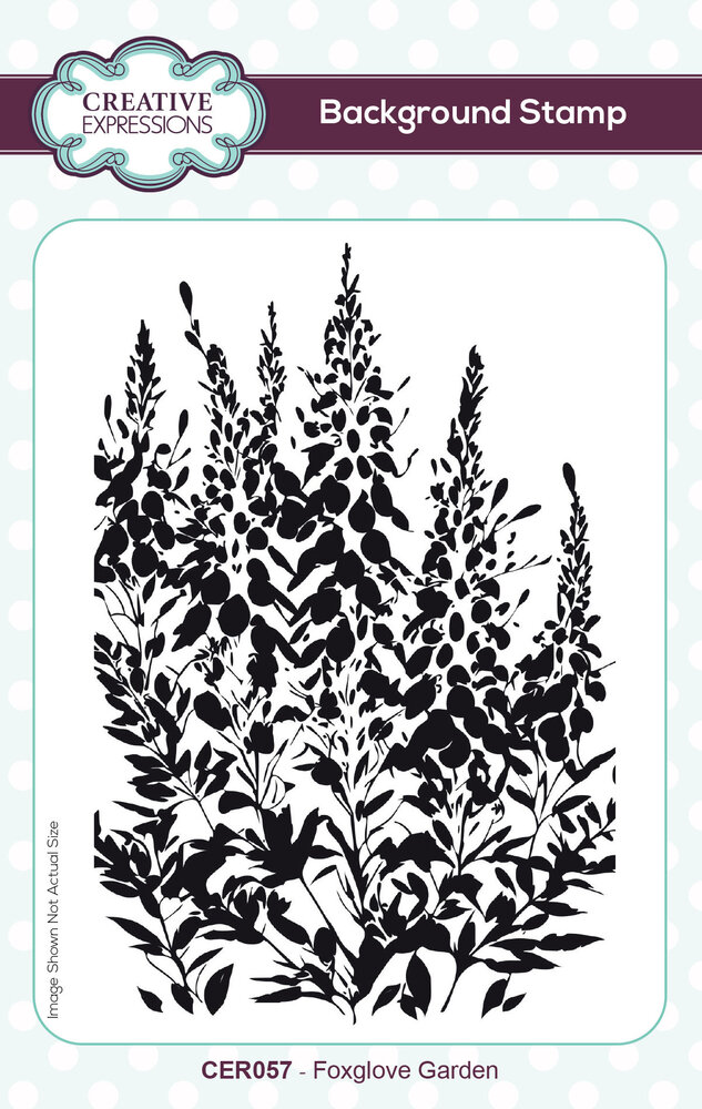 Creative Expressions Foxglove Garden A6 Pre-Cut Rubber Stamp (CER057) (OUTLET)