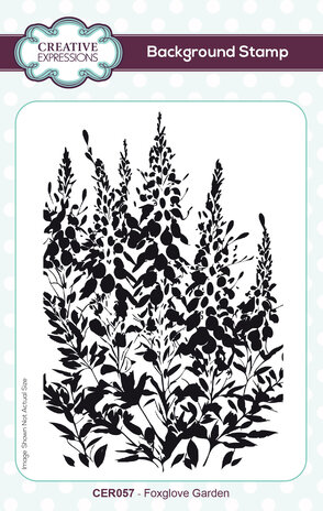 Creative Expressions Foxglove Garden A6 Pre-Cut Rubber Stamp (CER057) (OUTLET)