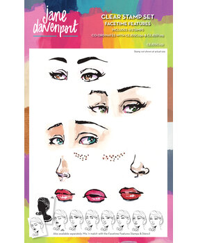 Creative Expressions Jane Davenport Clear Stamp Set Facetime Features (CEJDSC031) (OUTLET)