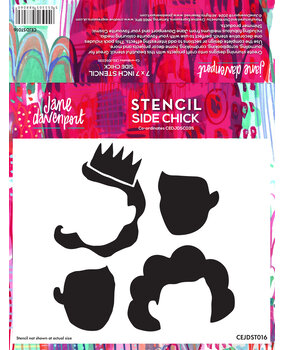 Creative Expressions Jane Davenport 7x7 Inch Stencil SideChick (CEJDST016) (OUTLET)