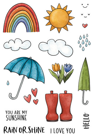 Creative Expressions Jane's Doodles Clear Stamp Set Rain or Shine (CEC1078) (OUTLET)