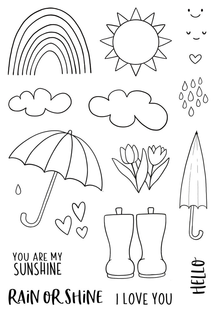 Creative Expressions Jane's Doodles Clear Stamp Set Rain or Shine (CEC1078) (OUTLET) Creative Expressions Jane's Doodles Clear Stamp Set Rain or Shine (CEC1078) (OUTLET)