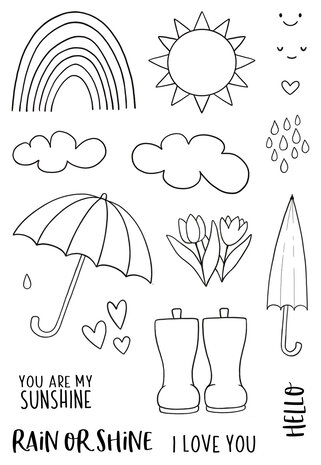 Creative Expressions Jane's Doodles Clear Stamp Set Rain or Shine (CEC1078) (OUTLET) Creative Expressions Jane's Doodles Clear Stamp Set Rain or Shine (CEC1078) (OUTLET)