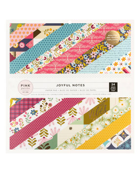 American Crafts Pink Paislee Joyful Notes 12x12 Inch Paper Pad (34030800) (OUTLET)