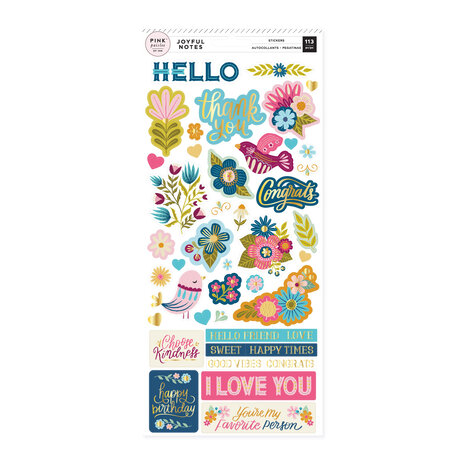 American Crafts Pink Paislee Joyful Notes 6x12 Inch Stickers (34030804) (OUTLET) American Crafts Pink Paislee Joyful Notes 6x12 Inch Stickers (34030804) (OUTLET)