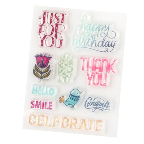 American Crafts Pink Paislee Joyful Notes Clear Stamps (34030812) (OUTLET) American Crafts Pink Paislee Joyful Notes Clear Stamps (34030812) (OUTLET)