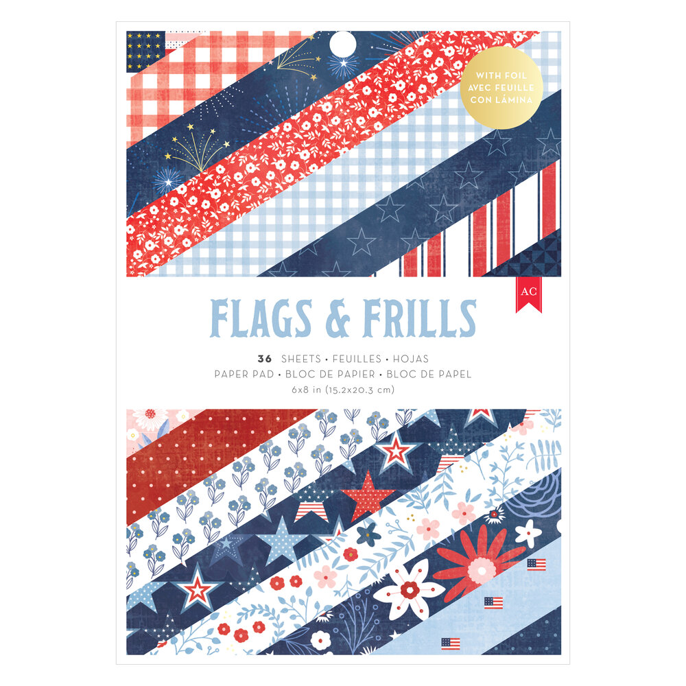 American Crafts Flags and Frills 6x8 Inch Paper Pad (34030312) (OUTLET)