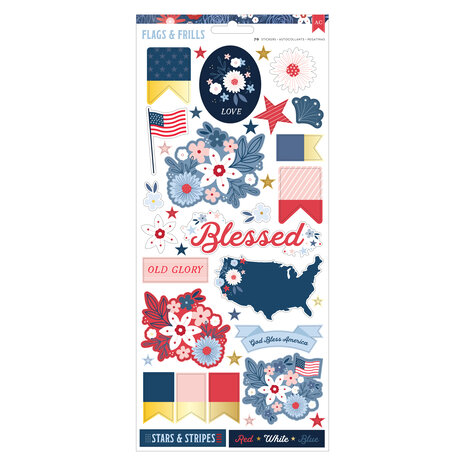 American Crafts Flags and Frills 6x12 Inch Stickers (34030315) (OUTLET) American Crafts Flags and Frills 6x12 Inch Stickers (34030315) (OUTLET)