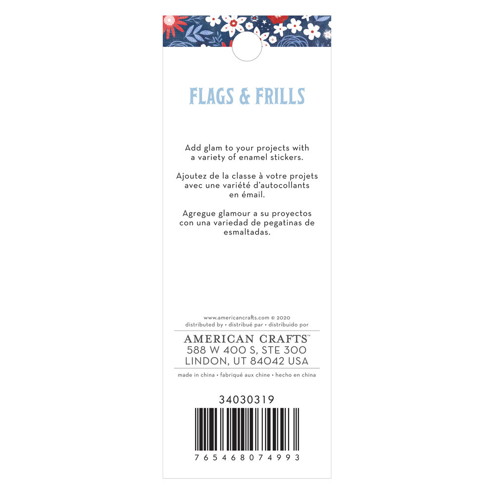 American Crafts Flags and Frills Enamel Stickers (34030319) (OUTLET) American Crafts Flags and Frills Enamel Stickers (34030319) (OUTLET)
