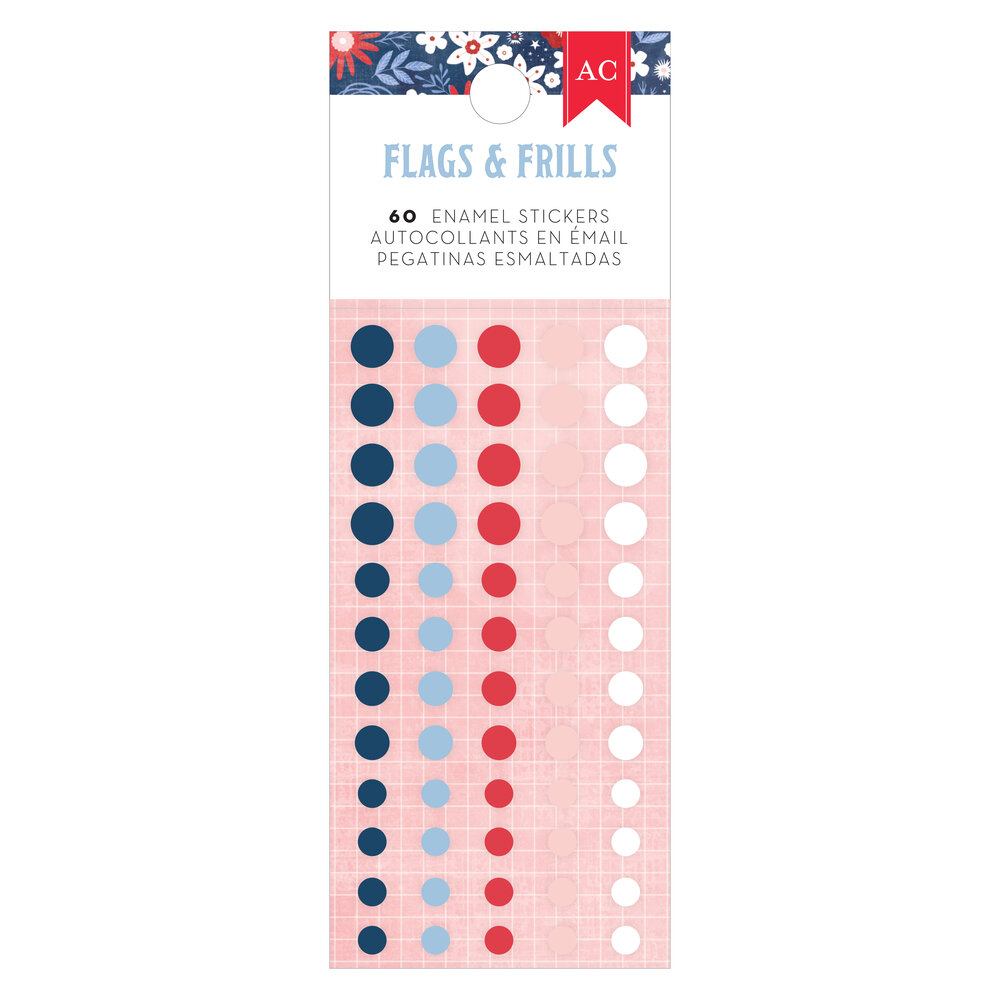 American Crafts Flags and Frills Enamel Stickers (34030319) (OUTLET) American Crafts Flags and Frills Enamel Stickers (34030319) (OUTLET)