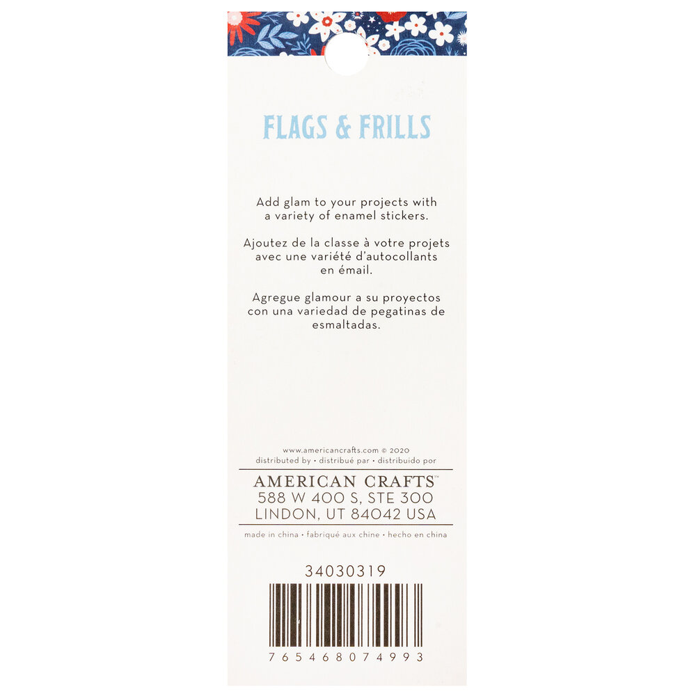 American Crafts Flags and Frills Enamel Stickers (34030319) (OUTLET) American Crafts Flags and Frills Enamel Stickers (34030319) (OUTLET)