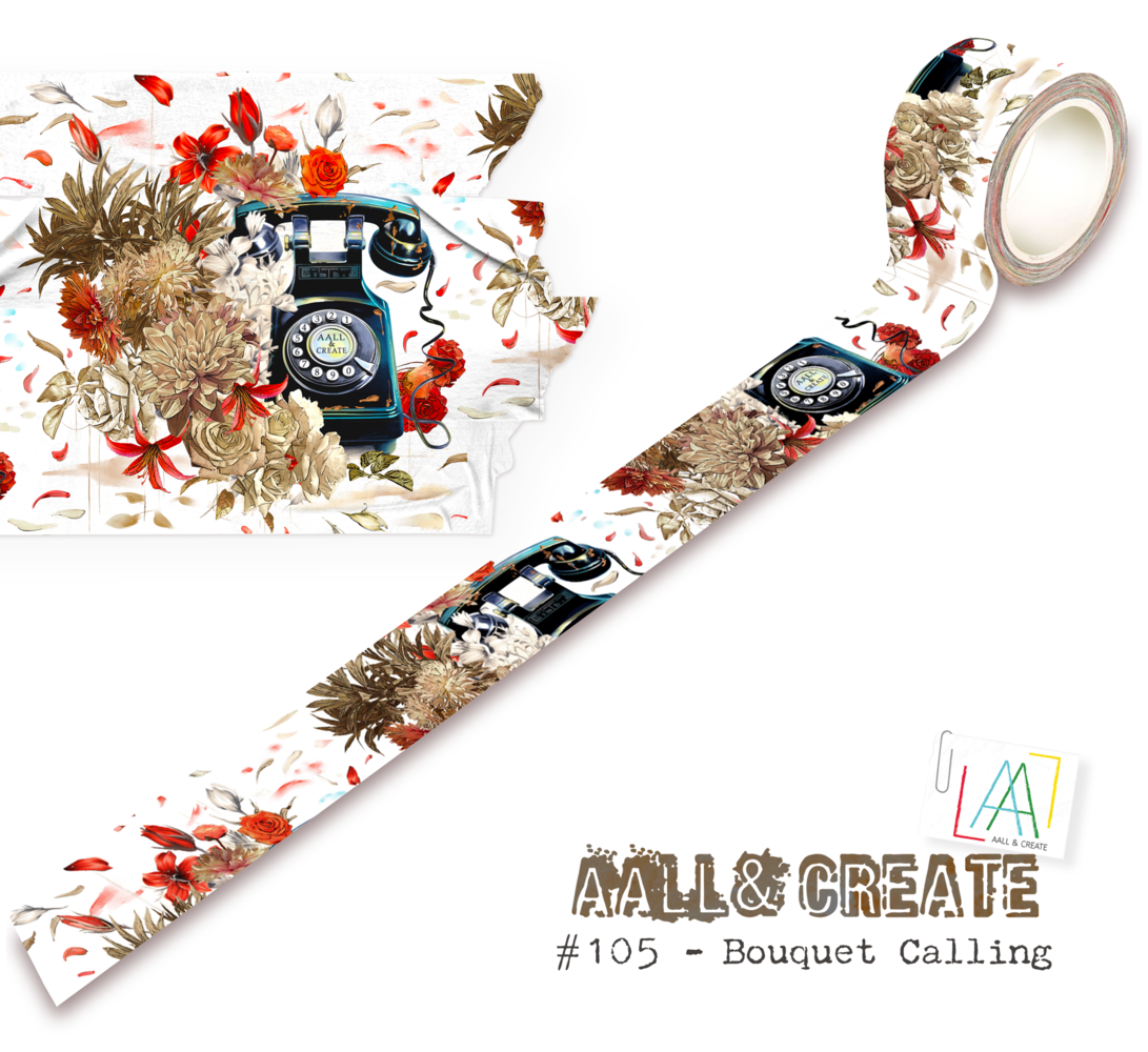 Aall and Create Washi Tape 25mm 10m Bouquet Calling (AALL-MT-105) Aall and Create Washi Tape 25mm 10m Bouquet Calling (AALL-MT-105)