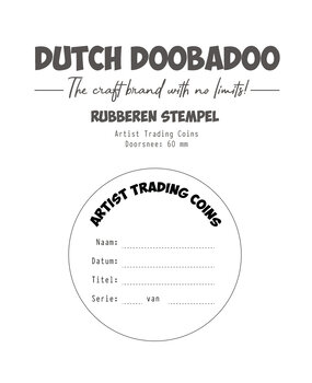 Dutch Doobadoo Rubber Stamp Artist Trading Coins Text (497.004.003) (DISCONTINUED)
