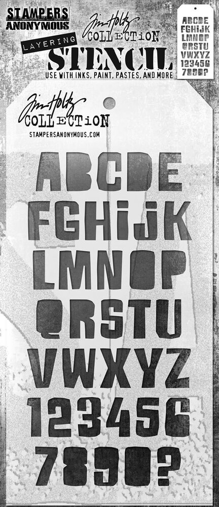 Stampers Anonymous Cutout Alpha Tim Holtz Layering Stencil (THS176) Stampers Anonymous Cutout Alpha Tim Holtz Layering Stencil (THS176)