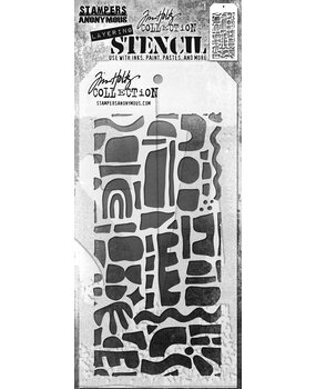 Stampers Anonymous Cutout Shapes 1 Tim Holtz Layering Stencil (THS175)