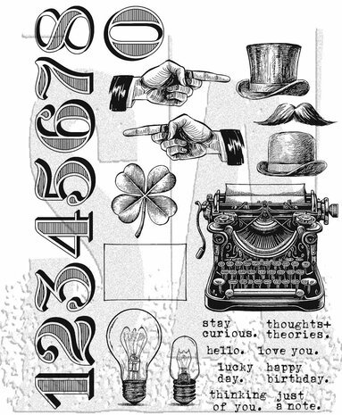 Stampers Anonymous Curiosity Shop Tim Holtz Cling Stamps (CMS482) Stampers Anonymous Curiosity Shop Tim Holtz Cling Stamps (CMS482)
