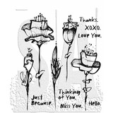 Stampers Anonymous Abstract Florals Tim Holtz Cling Stamps (CMS479)