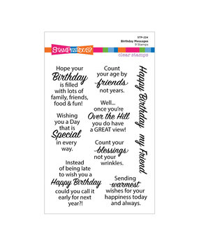 Stampendous Birthday Messages Clear Stamp Set (STP-224) (OUTLET)