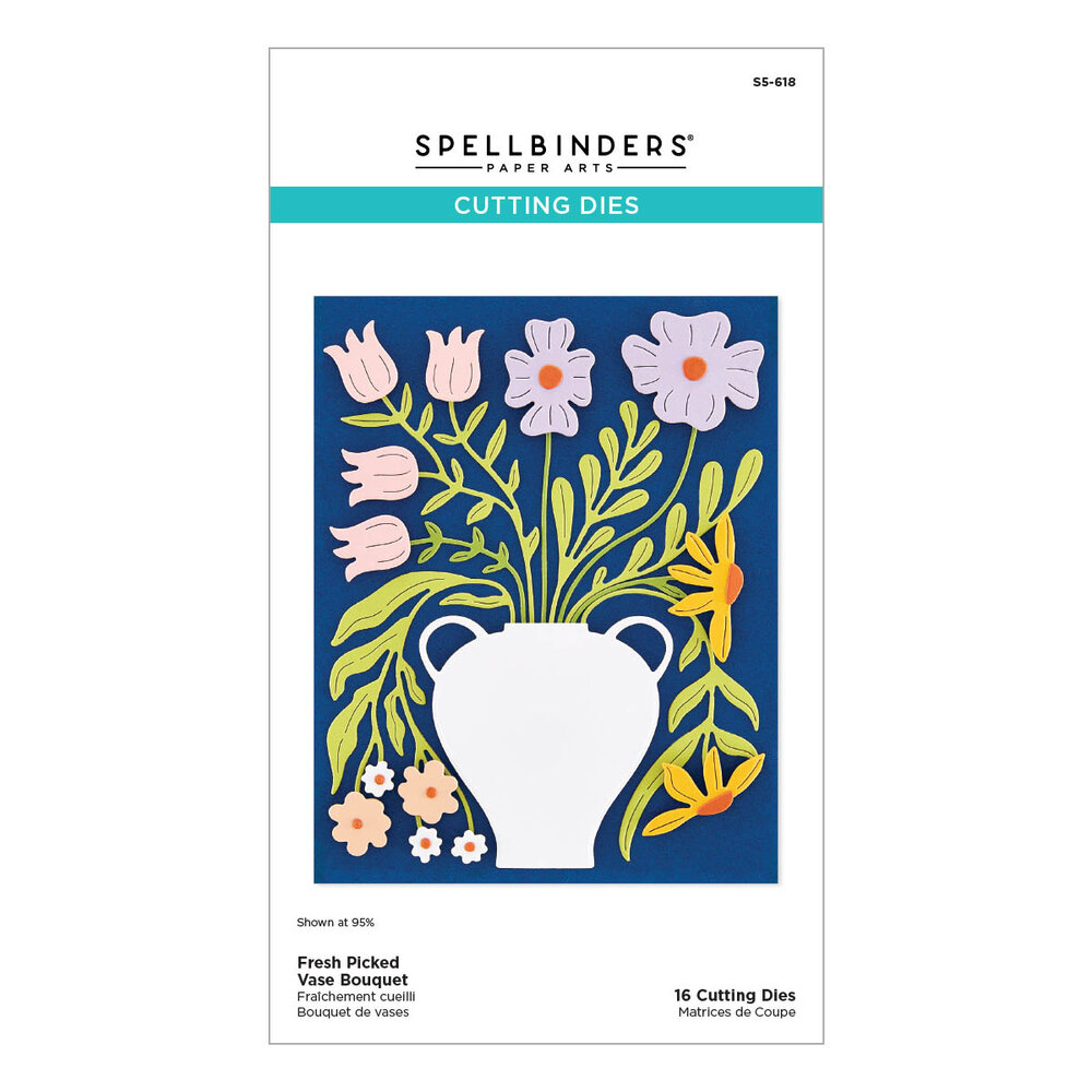 Spellbinders Fresh Picked Vase Bouquet Etched Dies (S5-618) (OUTLET) Spellbinders Fresh Picked Vase Bouquet Etched Dies (S5-618) (OUTLET)