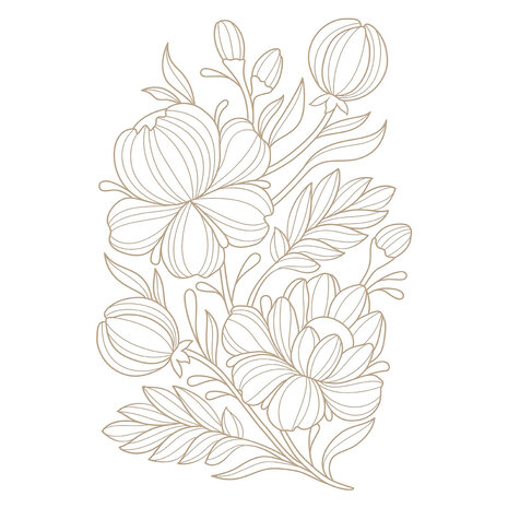 Spellbinders Glimmering Peonies Glimmer Hot Foil Plate (GLP-436)