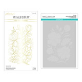 Spellbinders Glimmering Peonies Glimmer Hot Foil Plate and Stencil Bundle (BD-0841)
