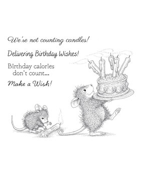 Spellbinders Birthday Wishes Cling Rubber Stamp (RSC-024)