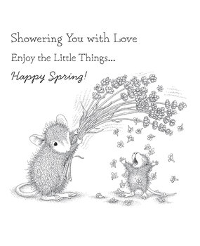 Spellbinders Flower Shower Cling Rubber Stamp (RSC-023)