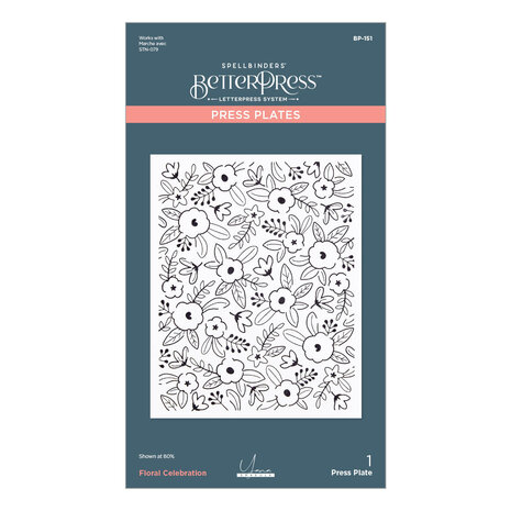Spellbinders Floral Celebration Press Plate (BP-151) (DISCONTINUED) Spellbinders Floral Celebration Press Plate (BP-151) (DISCONTINUED)