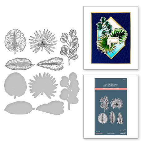 Spellbinders Tropical Leaves Press Plate & Die Set (BP-155) (OUTLET) Spellbinders Tropical Leaves Press Plate & Die Set (BP-155) (OUTLET)