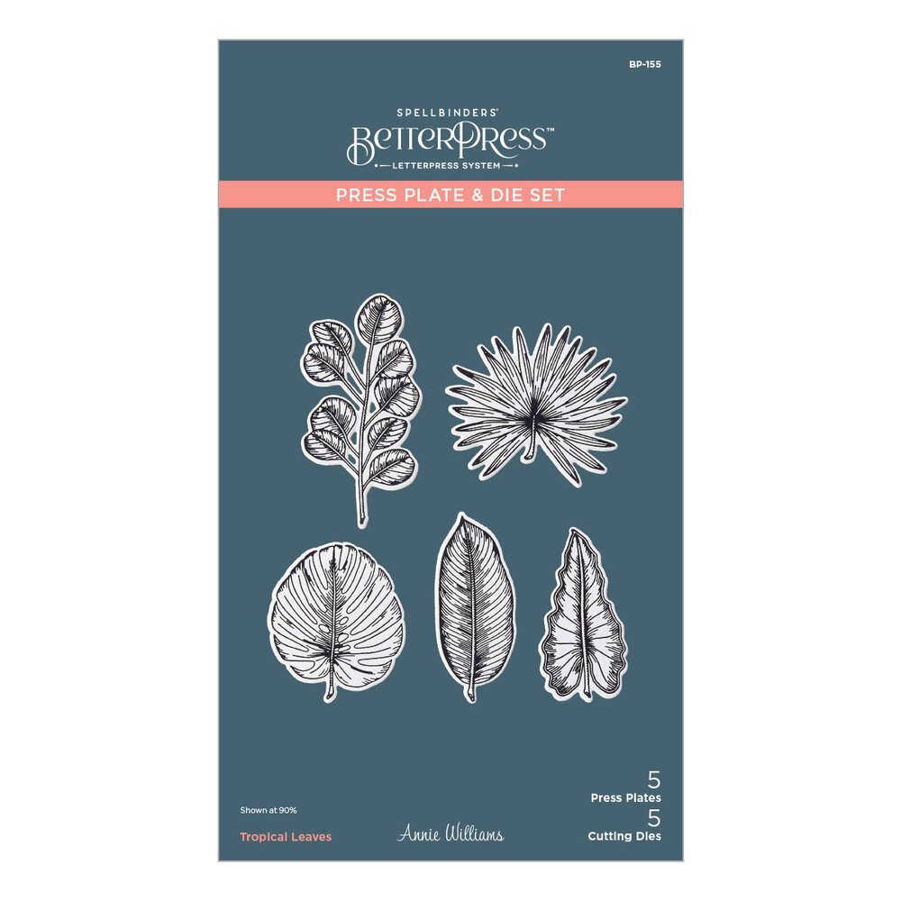 Spellbinders Tropical Leaves Press Plate & Die Set (BP-155) (OUTLET) Spellbinders Tropical Leaves Press Plate & Die Set (BP-155) (OUTLET)