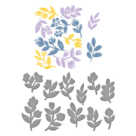 Spellbinders Sprigs Registration Press Plate & Die Set (BPR-009) (OUTLET) Spellbinders Sprigs Registration Press Plate & Die Set (BPR-009) (OUTLET)