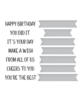 Spellbinders Cheers to You Sentiments Press Plate & Die Set (BP-162) Spellbinders Cheers to You Sentiments Press Plate & Die Set (BP-162)