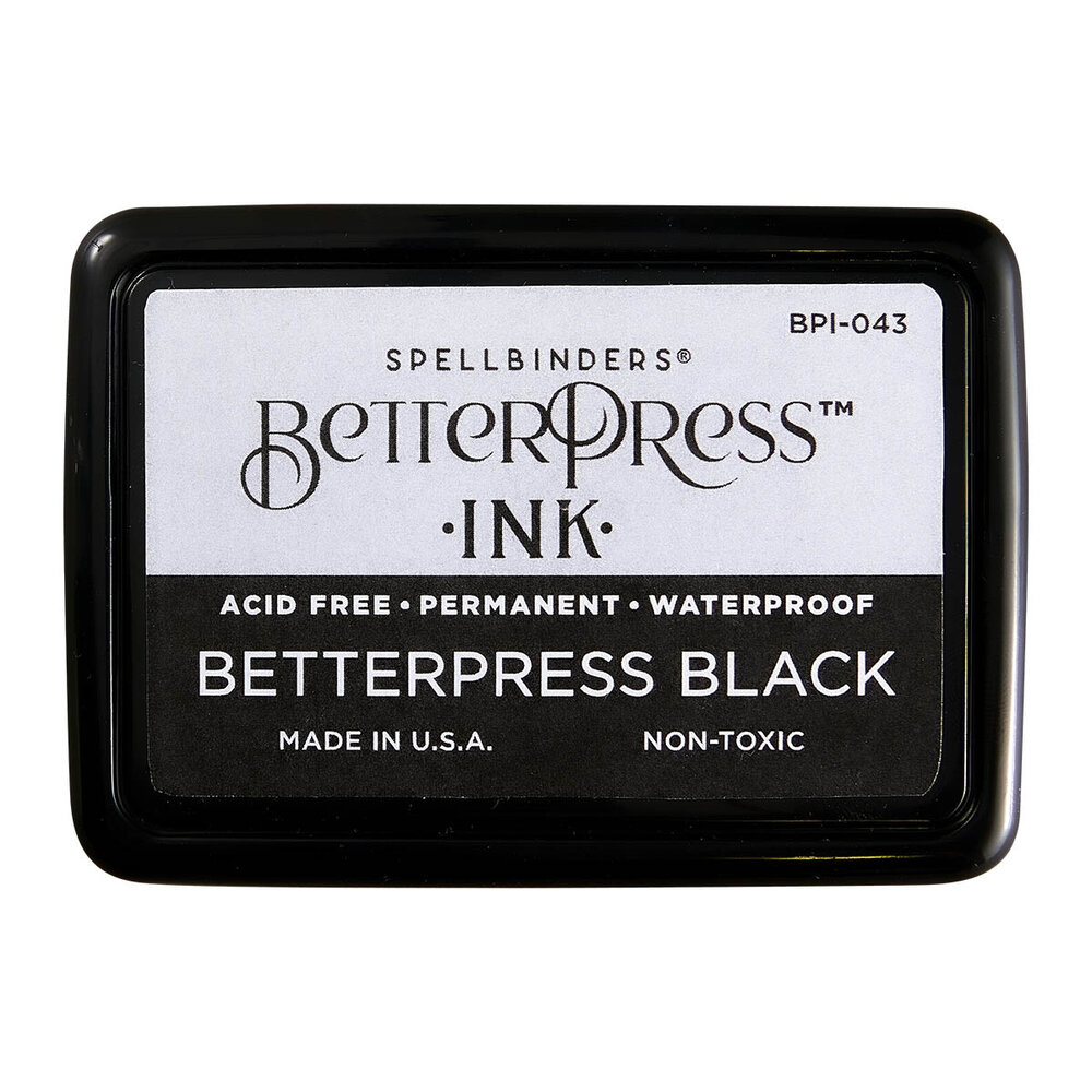 Spellbinders Full Size BetterPress Black Ink Pad (BPI-043) Spellbinders Full Size BetterPress Black Ink Pad (BPI-043)
