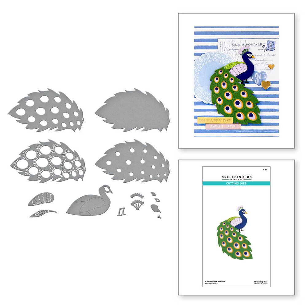Spellbinders Kaleidoscope Peacock Etched Dies (S5-631) (DISCONTINUED) Spellbinders Kaleidoscope Peacock Etched Dies (S5-631) (DISCONTINUED)