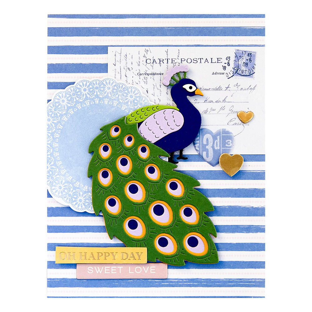 Spellbinders Kaleidoscope Peacock Etched Dies (S5-631) (DISCONTINUED) Spellbinders Kaleidoscope Peacock Etched Dies (S5-631) (DISCONTINUED)