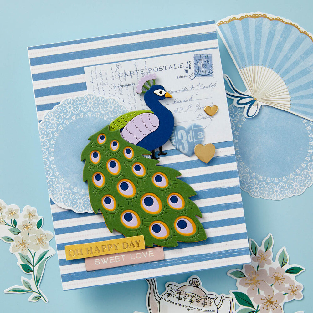 Spellbinders Kaleidoscope Peacock Etched Dies (S5-631) (DISCONTINUED) Spellbinders Kaleidoscope Peacock Etched Dies (S5-631) (DISCONTINUED)