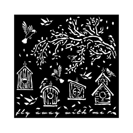 Stamperia Garden Thick Stencil 18x18cm Nests (KSTDQ102) (DISCONTINUED) Stamperia Garden Thick Stencil 18x18cm Nests (KSTDQ102) (DISCONTINUED)