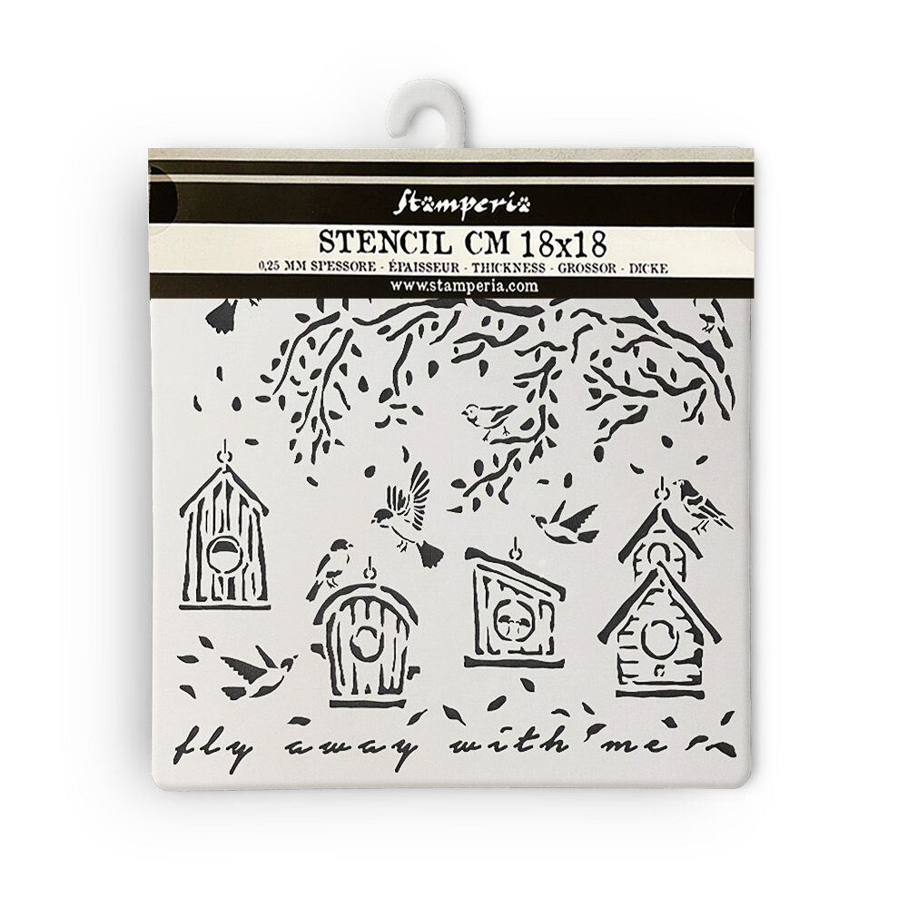 Stamperia Garden Thick Stencil 18x18cm Nests (KSTDQ102) (DISCONTINUED) Stamperia Garden Thick Stencil 18x18cm Nests (KSTDQ102) (DISCONTINUED)