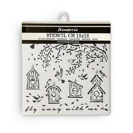 Stamperia Garden Thick Stencil 18x18cm Nests (KSTDQ102) (DISCONTINUED) Stamperia Garden Thick Stencil 18x18cm Nests (KSTDQ102) (DISCONTINUED)