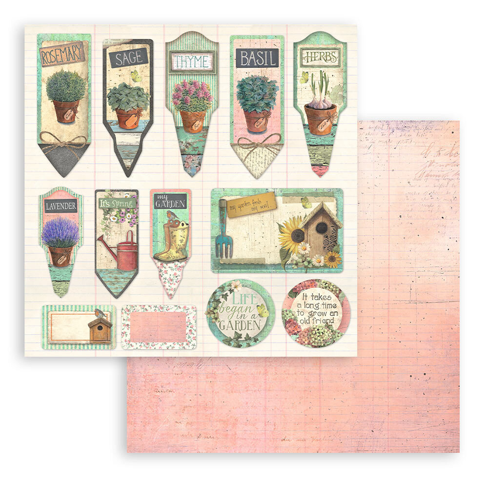 Stamperia Garden 8x8 Inch Paper Pack (SBBS104)