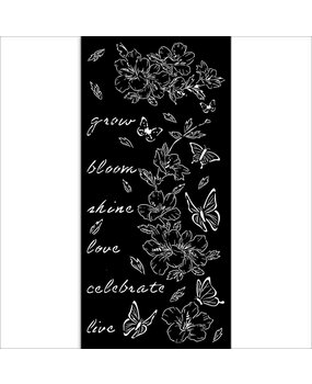 Stamperia Create Happiness Secret Diary Thick Stencil 12x25cm Flowers and Butterfly (KSTDL94) (DISCONTINUED) Stamperia Create Happiness Secret Diary Thick Stencil 12x25cm Flowers and Butterfly (KSTDL94) (DISCONTINUED)