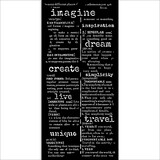 Stamperia Create Happiness Secret Diary Thick Stencil 12x25cm Dictionary (KSTDL91)