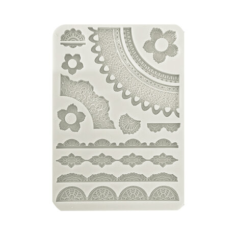 Stamperia Create Happiness Secret Diary Silicon Mould A5 Lace Borders (KACMA516) (DISCONTINUED)