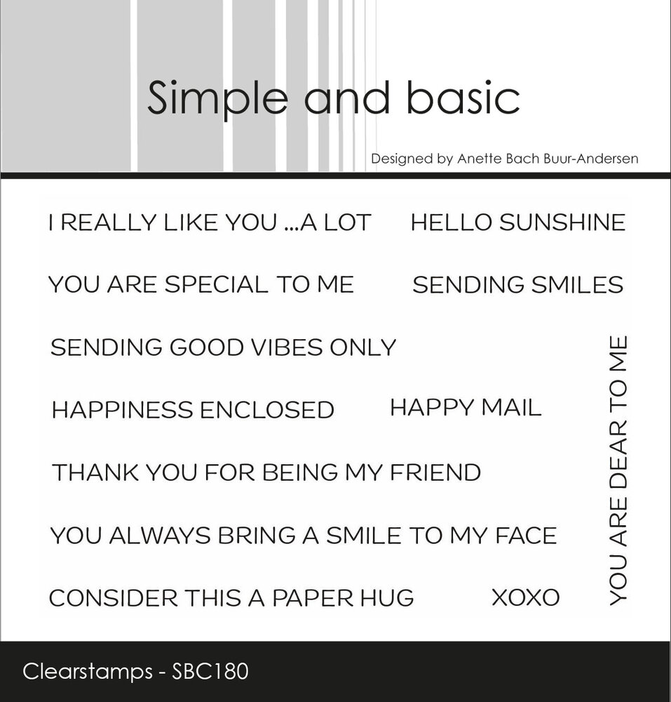 Simple and Basic You Are Special to Me A7 Clear Stamp (SBC180) (DISCONTINUED)