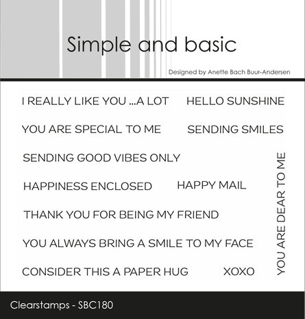 Simple and Basic You Are Special to Me A7 Clear Stamp (SBC180) (DISCONTINUED)